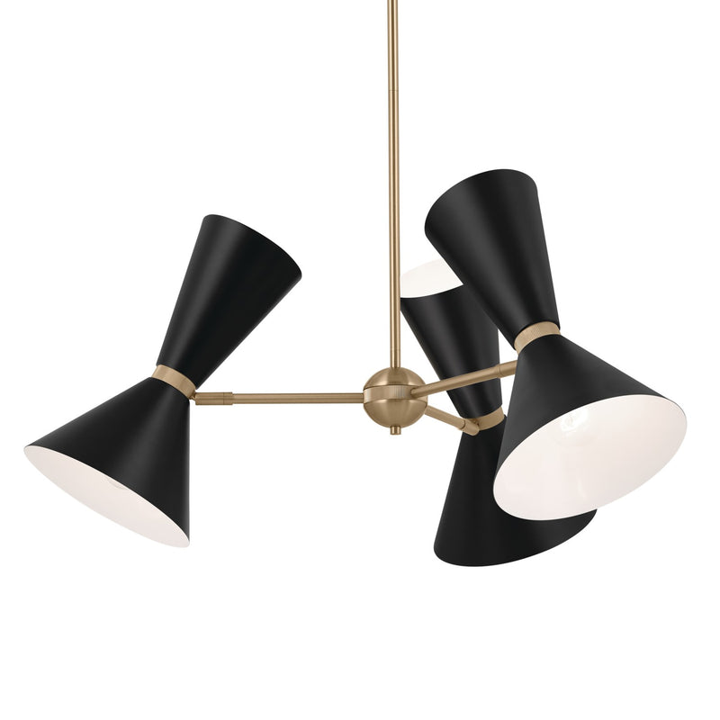 Kichler 52565CPZBK Six Light Chandelier, Champagne Bronze (3)