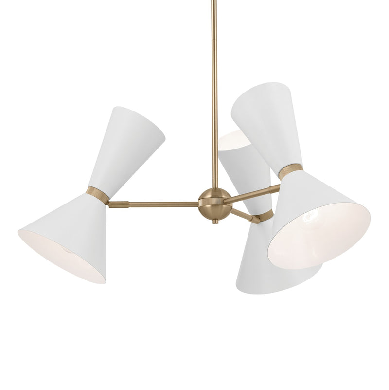 Kichler 52565CPZWH Six Light Chandelier, Champagne Bronze (3)