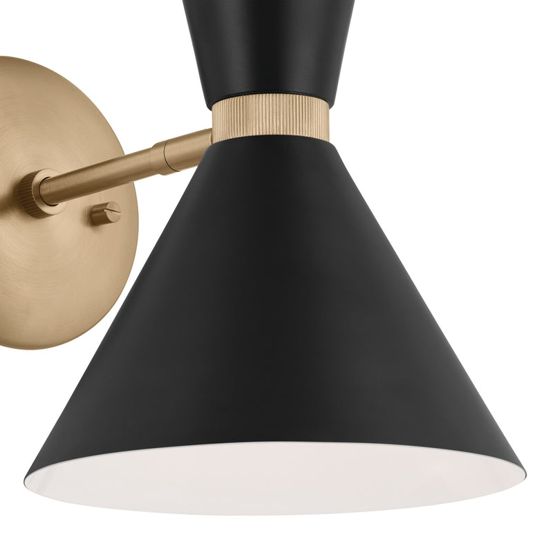 Kichler 52570CPZBK Two Light Wall Sconce, Champagne Bronze (4)