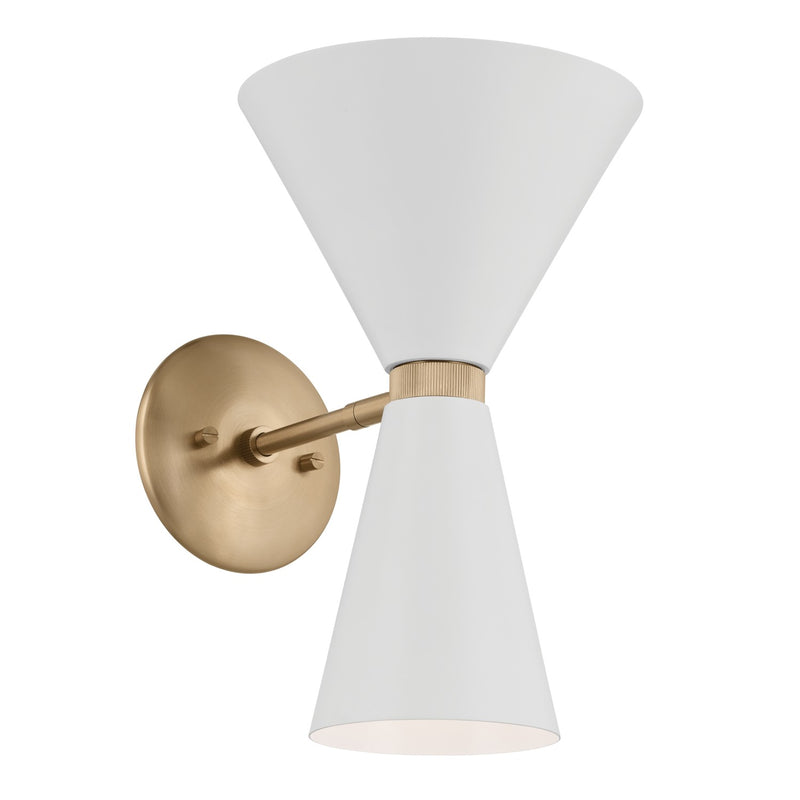 Kichler 52570CPZWH Two Light Wall Sconce, Champagne Bronze (2)