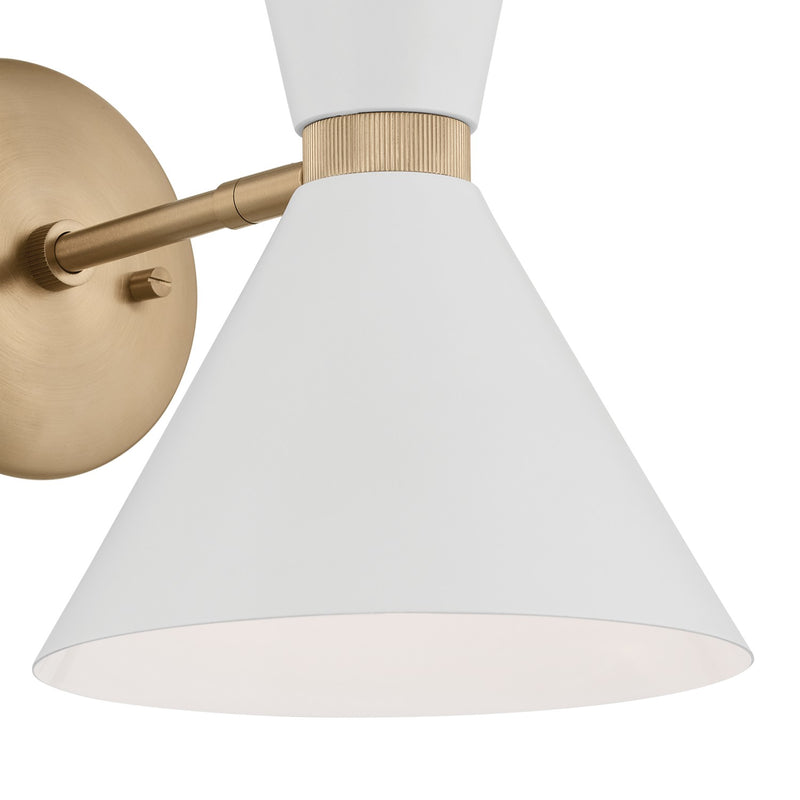 Kichler 52570CPZWH Two Light Wall Sconce, Champagne Bronze (4)