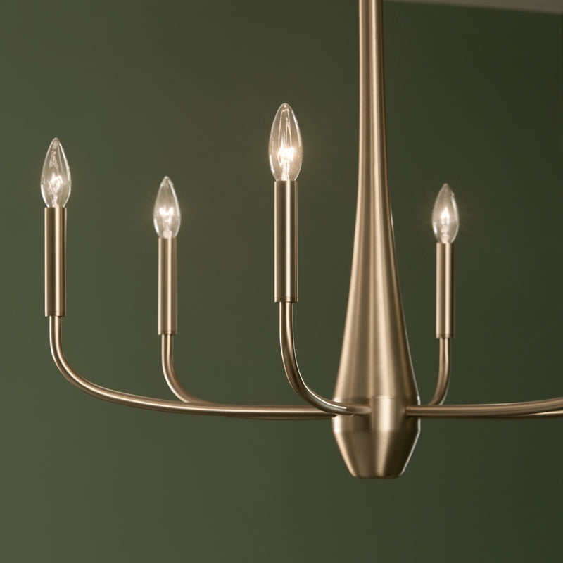 Kichler 52525CPZ Six Light Chandelier, Champagne Bronze (6)