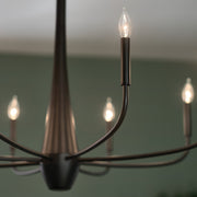 Kichler 52526BK Eight Light Chandelier, Black (5)