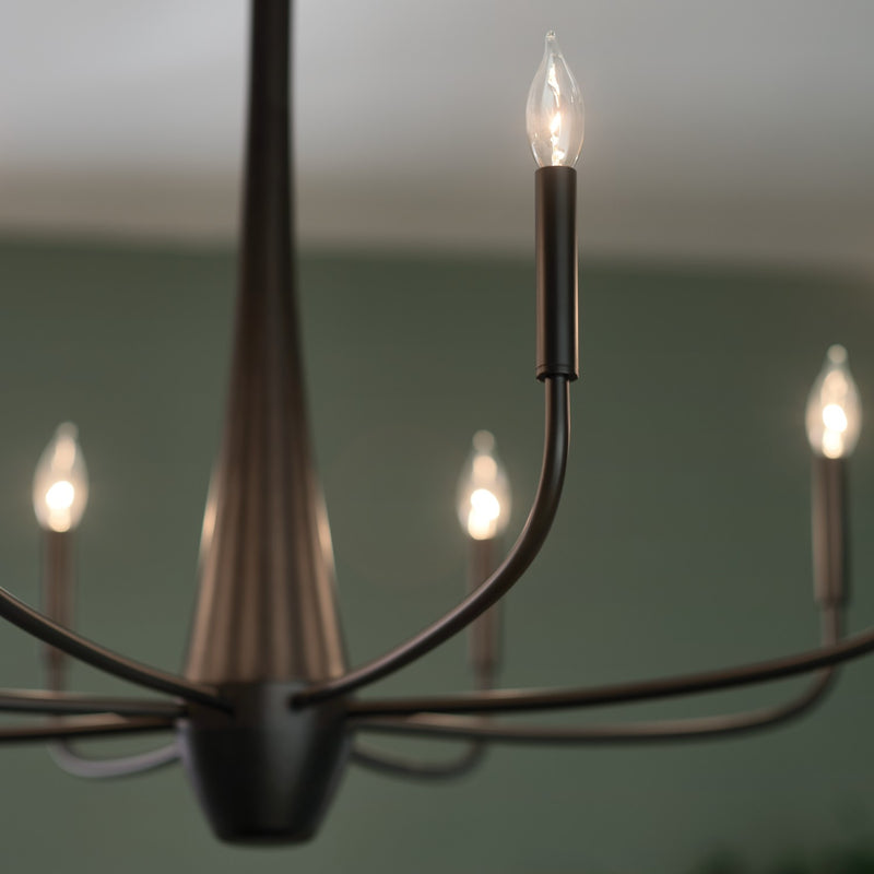 Kichler 52526BK Eight Light Chandelier, Black (5)