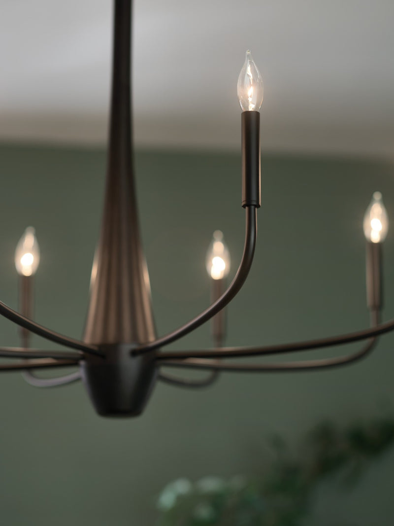 Kichler 52526BK Eight Light Chandelier, Black (6)