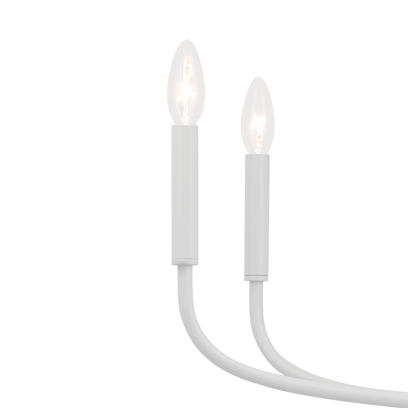 Kichler 52526WH Eight Light Chandelier, White (3)