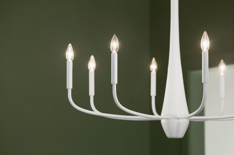 Kichler 52526WH Eight Light Chandelier, White (5)