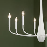 Kichler 52526WH Eight Light Chandelier, White (6)