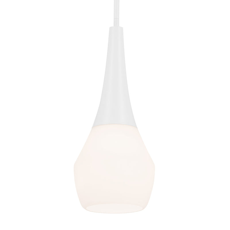 Kichler 52529WH One Light Pendant, White (3)