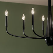 Kichler 52528BK Eight Light Chandelier, Black (6)