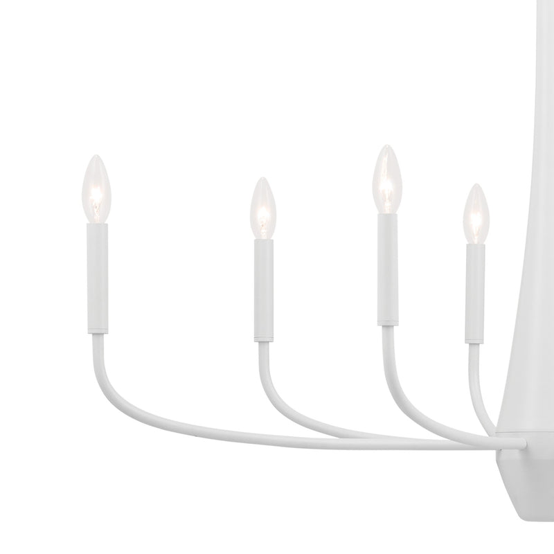 Kichler 52528WH Eight Light Chandelier, White (3)