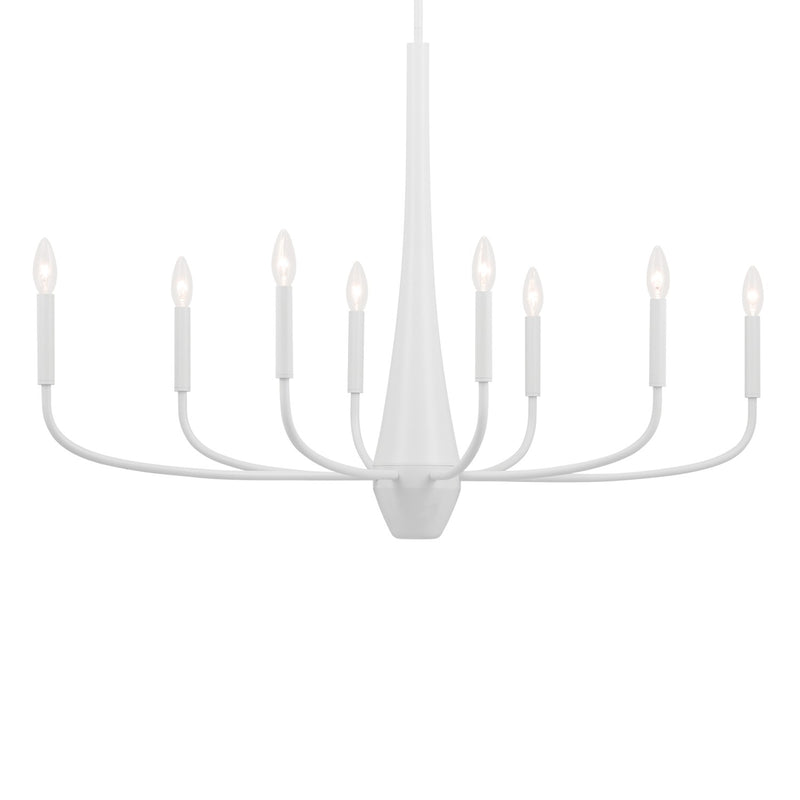 Kichler 52528WH Eight Light Chandelier, White (4)