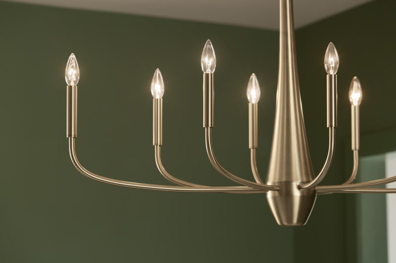 Kichler 52528CPZ Eight Light Chandelier, Champagne Bronze (4)