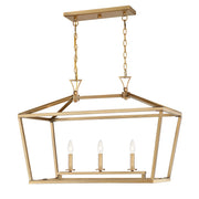 Savoy House 1-423-3-322 Three Light Linear Chandelier, Warm Brass (3)