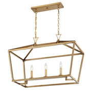 Savoy House 1-423-3-322 Three Light Linear Chandelier, Warm Brass (5)
