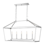 Savoy House 1-424-5-109 Five Light Linear Chandelier, Polished Nickel (3)
