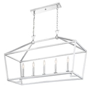 Savoy House 1-424-5-109 Five Light Linear Chandelier, Polished Nickel (5)