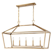 Savoy House 1-424-5-322 Five Light Linear Chandelier, Warm Brass (3)