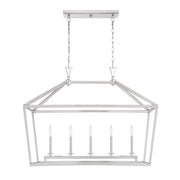 Savoy House 1-424-5-SN Five Light Linear Chandelier, Satin Nickel (2)