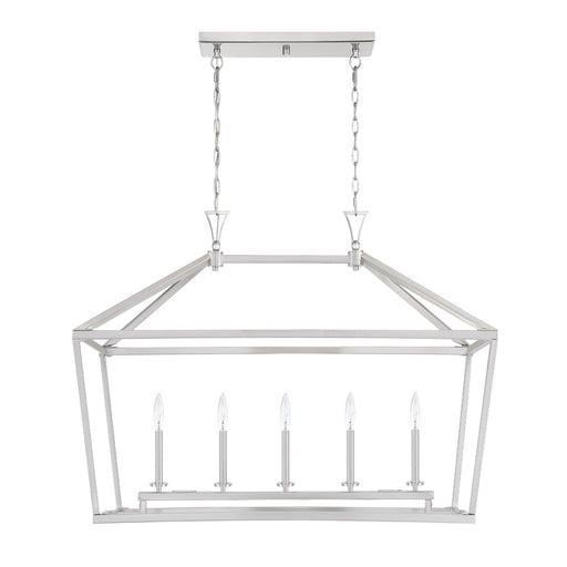 Savoy House 1-424-5-SN Five Light Linear Chandelier, Satin Nickel (2)