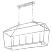 Savoy House 1-424-5-SN Five Light Linear Chandelier, Satin Nickel (5)