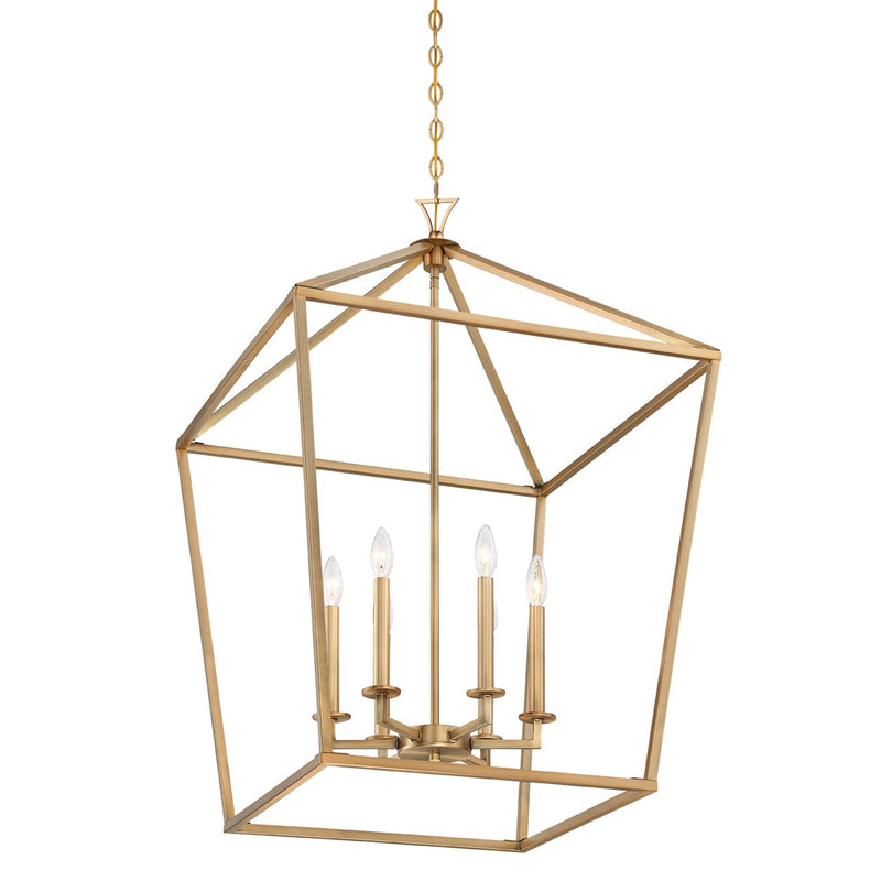 Savoy House 3-422-6-322 Six Light Pendant, Warm Brass (4)