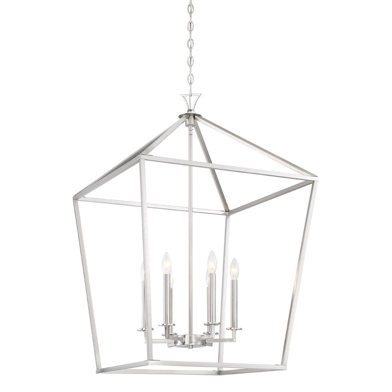 Savoy House 3-422-6-SN Six Light Pendant, Satin Nickel (3)