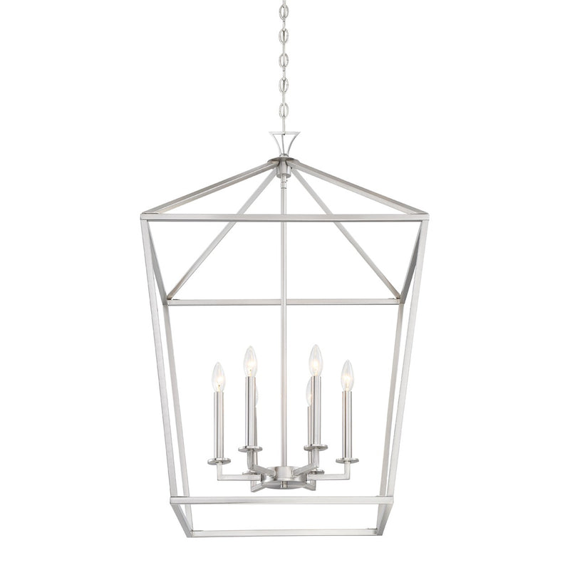 Savoy House 3-422-6-SN Six Light Pendant, Satin Nickel (5)
