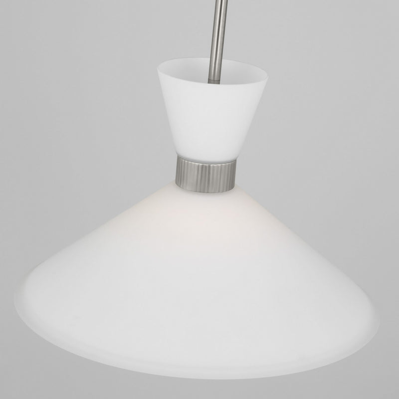 Visual Comfort Studio DJP1091BS Belcarra One Light Pendant, Brushed Steel Alternate Image 2.jpg