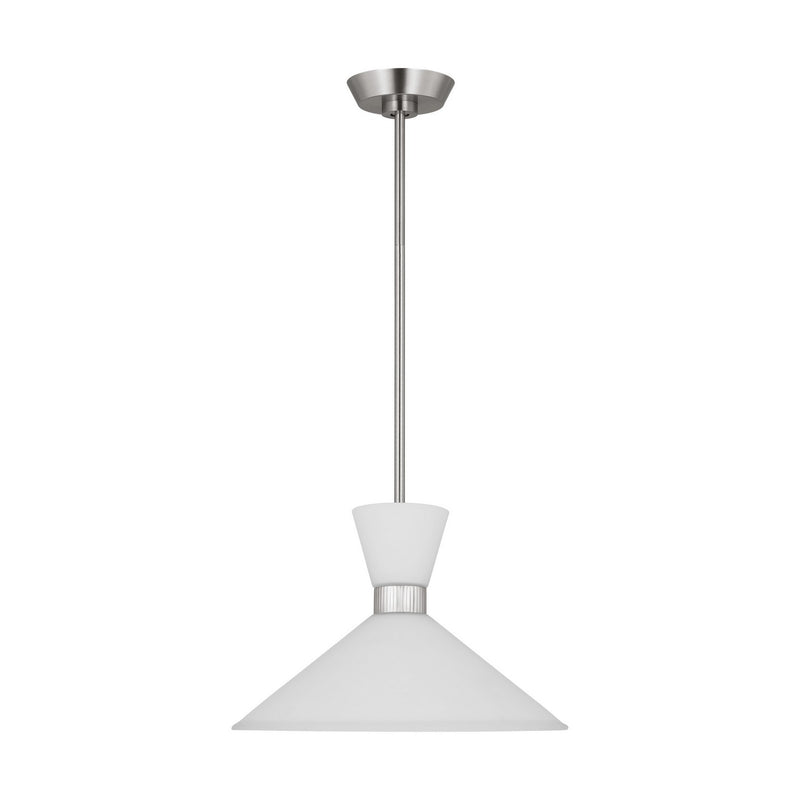 Visual Comfort Studio DJP1091BS Belcarra One Light Pendant, Brushed Steel Alternate Image 3.jpg