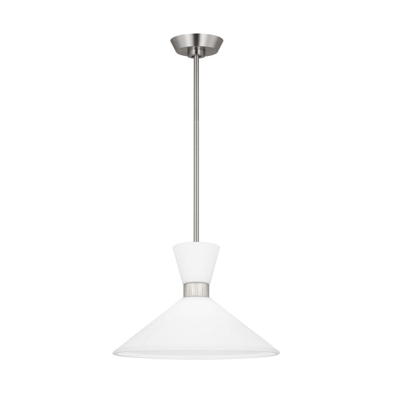 Visual Comfort Studio DJP1091BS Belcarra One Light Pendant, Brushed Steel Alternate Image 4.jpg