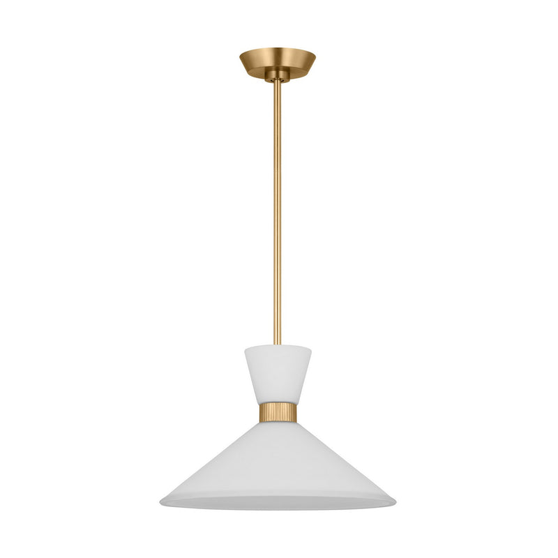 Visual Comfort Studio DJP1091SB Belcarra One Light Pendant, Satin Brass Alternate Image.jpg