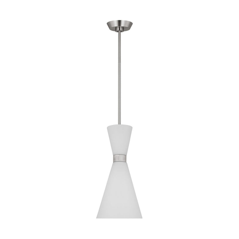Visual Comfort Studio DJP1101BS Belcarra One Light Pendant, Brushed Steel Alternate Image 3.jpg