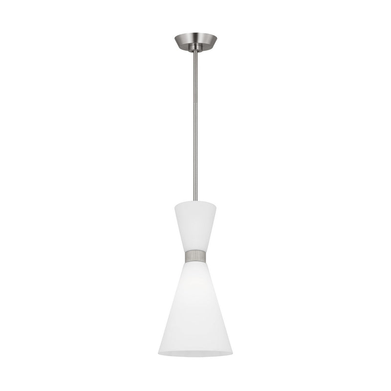 Visual Comfort Studio DJP1101BS Belcarra One Light Pendant, Brushed Steel Alternate Image 4.jpg