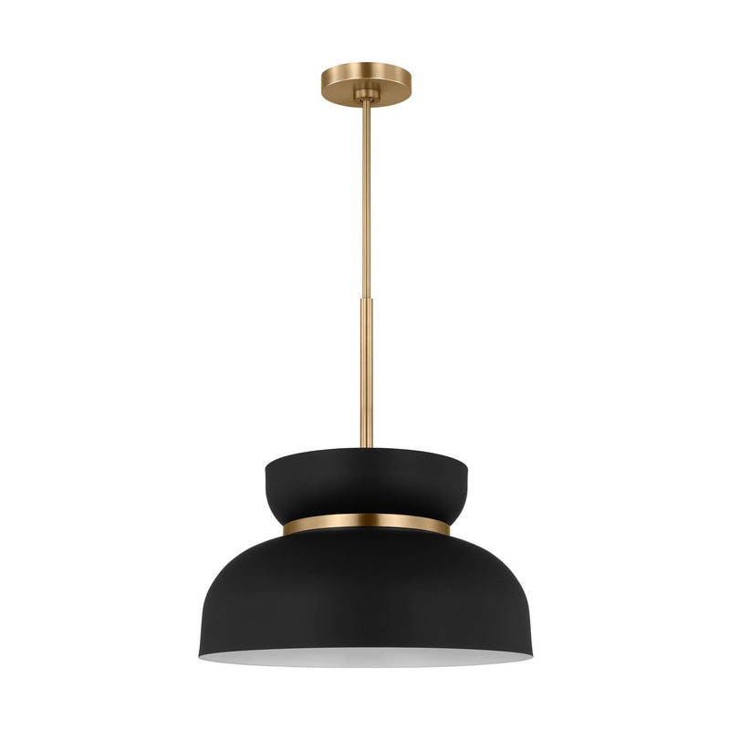 Visual Comfort Studio DJP1111SBMBK Pemberton One Light Pendant, Midnight Black Alternate Image.jpg