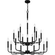 Quoizel ABR5132MBK Abner 18 Light Chandelier, Matte Black Alternate Image 3.jpg