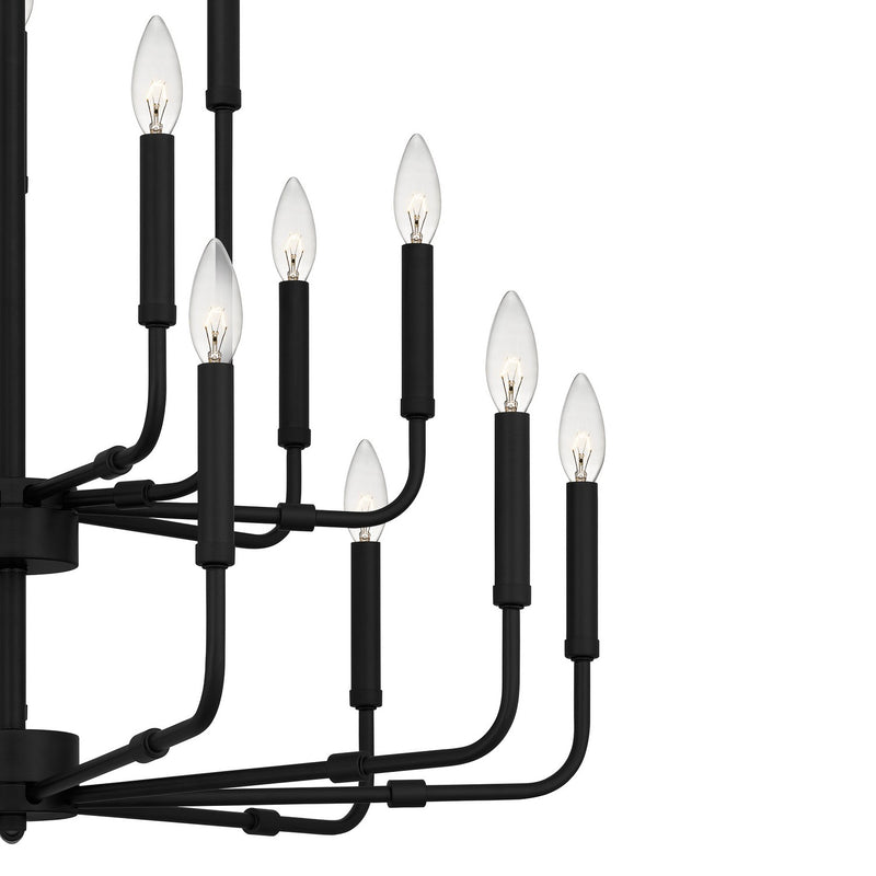 Quoizel ABR5132MBK Abner 18 Light Chandelier, Matte Black Alternate Image 4.jpg