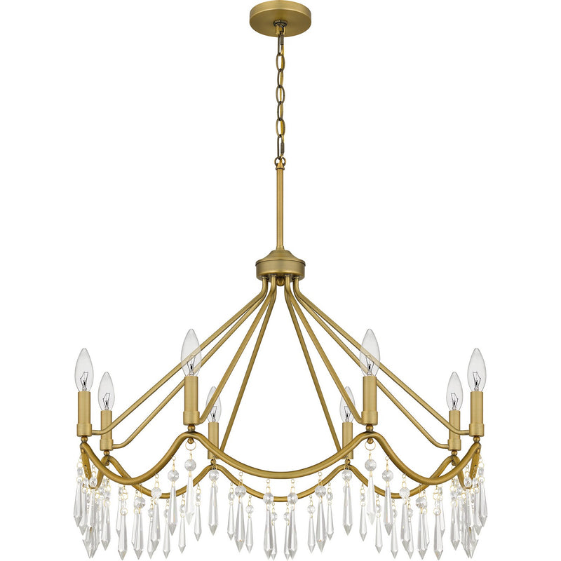Quoizel AID5030AB Airedale Eight Light Chandelier, Aged Brass Alternate Image.jpg