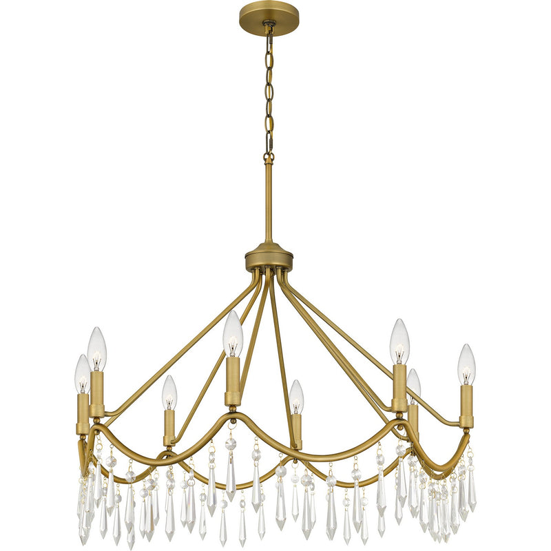 Quoizel AID5030AB Airedale Eight Light Chandelier, Aged Brass Alternate Image 2.jpg