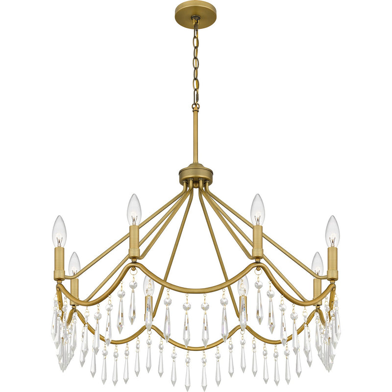 Quoizel AID5030AB Airedale Eight Light Chandelier, Aged Brass Alternate Image 3.jpg