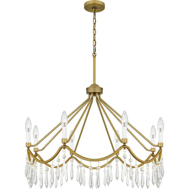 Quoizel AID5030AB Airedale Eight Light Chandelier, Aged Brass Alternate Image 6.jpg