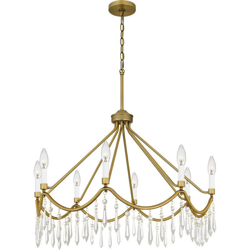 Quoizel AID5030AB Airedale Eight Light Chandelier, Aged Brass Alternate Image 7.jpg