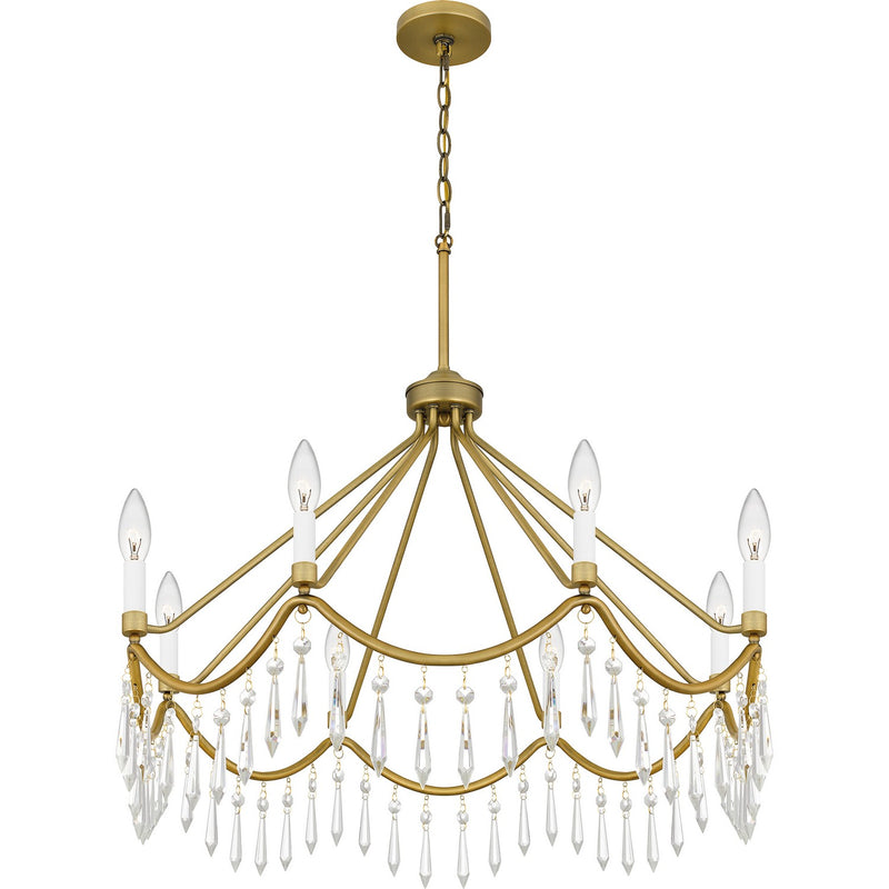 Quoizel AID5030AB Airedale Eight Light Chandelier, Aged Brass Alternate Image 8.jpg