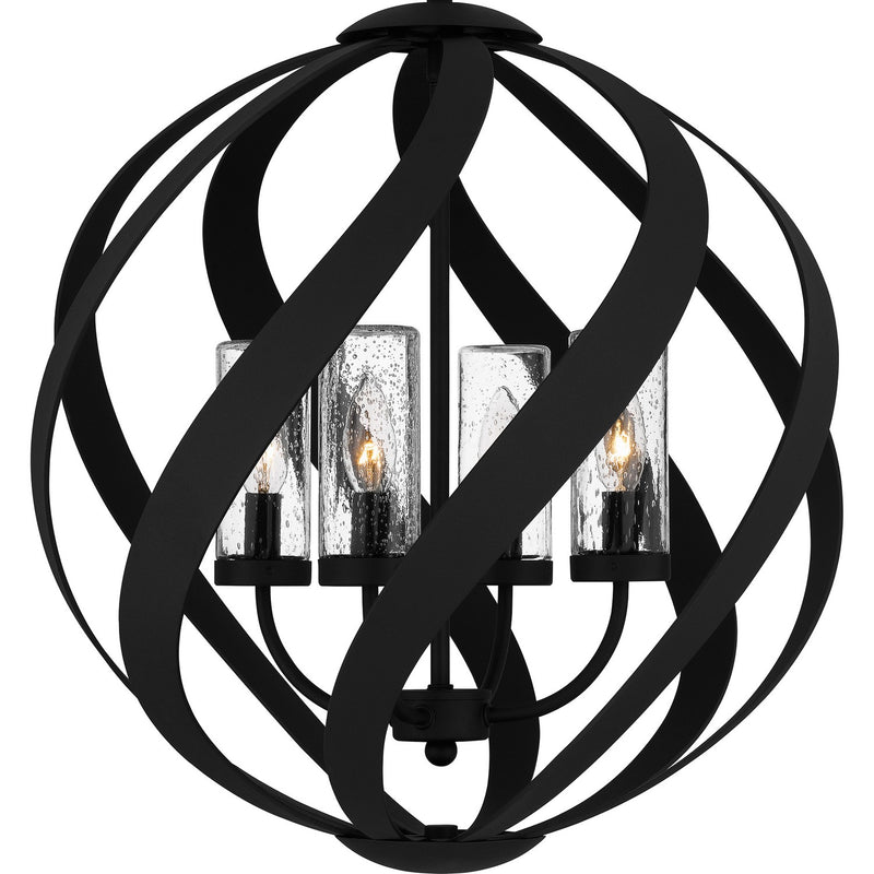 Quoizel BMS2820EK Blacksmith Four Light Pendant, Earth Black Alternate Image 4.jpg