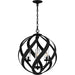 Quoizel BMS3520EK Blacksmith Four Light Outdoor Pendant, Earth Black Alternate Image 2.jpg