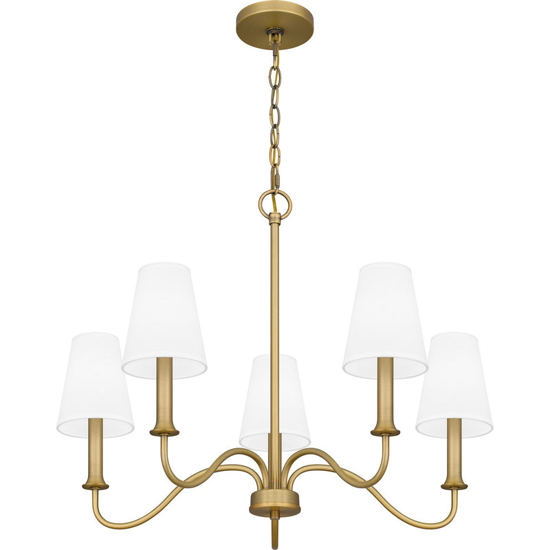 Quoizel BTY5026AB Beatty Five Light Chandelier, Aged Brass Alternate Image 2.jpg