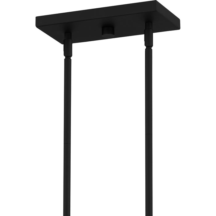 Quoizel DPN538MBK Daphne Five Light Linear Chandelier, Matte Black Alternate Image 6.jpg