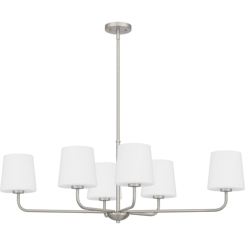 Quoizel GGR642BN Gallagher Six Light Linear Chandelier, Brushed Nickel Alternate Image.jpg