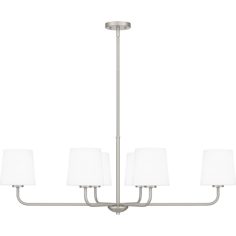 Quoizel GGR642BN Gallagher Six Light Linear Chandelier, Brushed Nickel Alternate Image 2.jpg