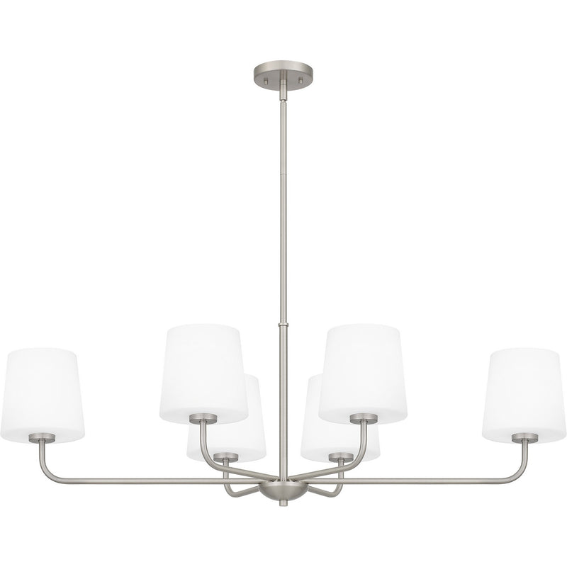 Quoizel GGR642BN Gallagher Six Light Linear Chandelier, Brushed Nickel Alternate Image 3.jpg